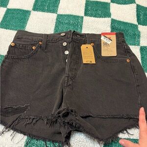Levi's Charcoal Jean Shorts